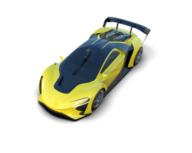 Modern araba beyazda izole edilmiş. 3d oluşturma