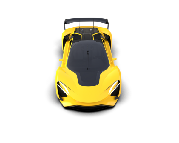 Stüdyo ortamında daha az genel bir konsept arabanın 3 boyutlu çizimi