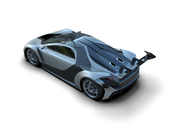 Modern araba izole edilmiş. 3d oluşturma