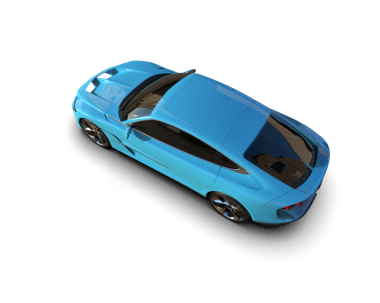 Siyah arkaplanda kırpma yolu olan bir arabanın 3 boyutlu görüntüsü