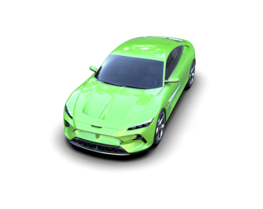 Modern araba arka planda izole edilmiş. 3D görüntüleme - illüstrasyon