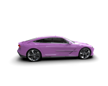 mor lüks üstü açık araba.