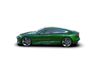 beyaz arka planda yeşil modern araba