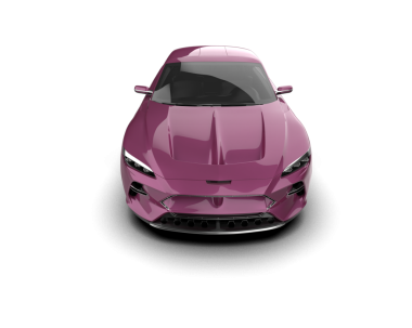 Modern araba arka planda izole edilmiş. 3D görüntüleme - illüstrasyon