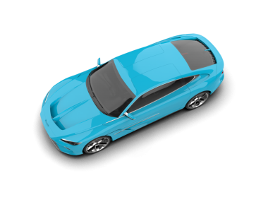 Modern araba beyaz arka planda izole edilmiş. 3d oluşturma