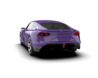 modern lüks araba siyah arka planda izole edilmiş - 3 boyutlu görüntüleme - ön görünüm