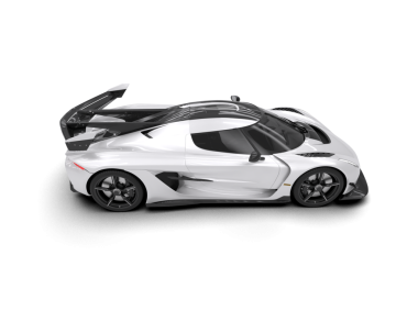 beyaz modern spor araba - üst görünüm