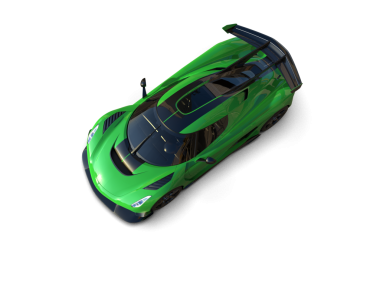 Araba beyaz arka planda izole edilmiş. 3D oluşturuldu.