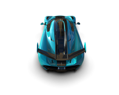 Modern bir arabanın 3 boyutlu görüntüsü