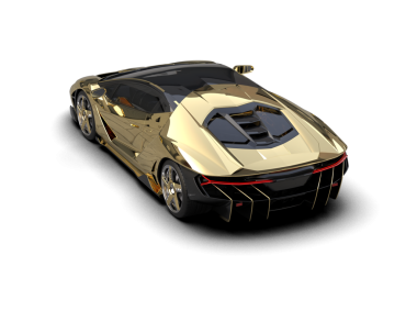 Bir spor arabanın 3 boyutlu canlandırması