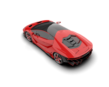 Stüdyo ortamında daha az genel bir konsept arabanın 3 boyutlu çizimi