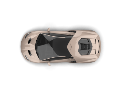 beyaz arkaplanda izole edilmiş araba 3d görüntüleme - üst görünüm