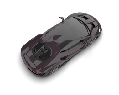 Modern araba arka planda izole edilmiş. 3D görüntüleme - illüstrasyon