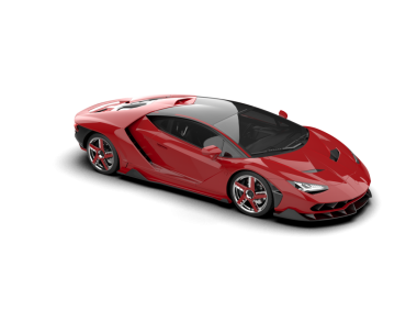 Beyaz arka plan üzerinde izole kırmızı spor araba