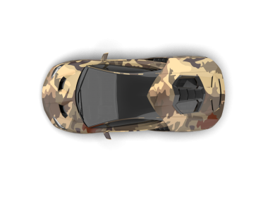 Gri arka planda modern askeri araba.