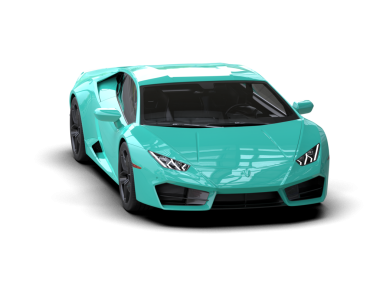 Modern yeşil araba siyah arka planda izole edilmiş. 3d oluşturma