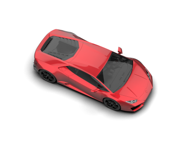 Kırmızı modern araba. 3d oluşturma