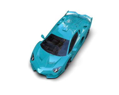 Stüdyo ortamında markasız bir arabanın 3 boyutlu çizimi