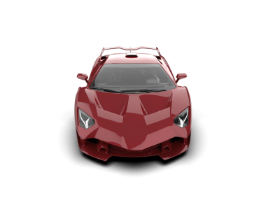 Beyaz arka planda izole edilmiş daha az jenerik bir SUV 'un 3 boyutlu görüntülenmesi