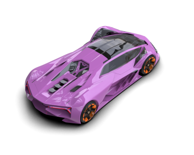 Stüdyo ortamında daha az genel bir konsept arabanın 3 boyutlu çizimi