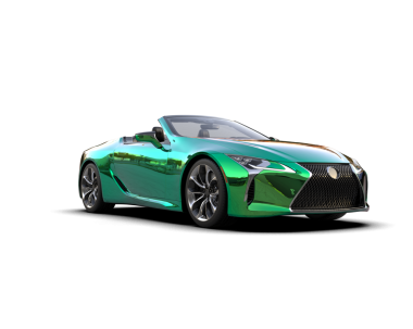 Yeşil arka planda modern süper araba. 3d illüstrasyon