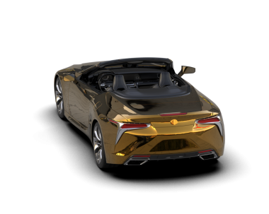 Modern araba arka planda izole edilmiş. 3D görüntüleme - illüstrasyon