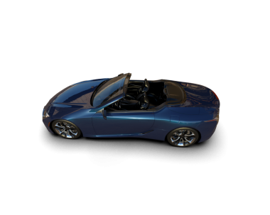 Beyaz arkaplandaki bir arabanın 3 boyutlu görüntüsü