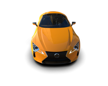 Siyah arka planda bir araba. 3d illüstrasyon.