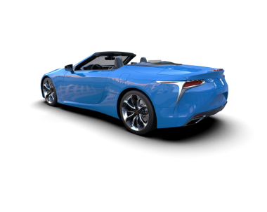 mavi modern araba beyaz arka planda izole edilmiş.