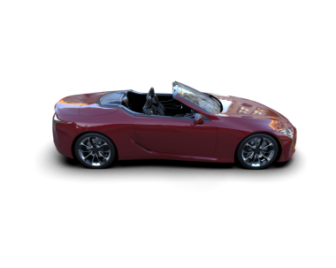 Kırmızı spor arabanın 3 boyutlu resmi
