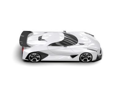 Gri arkaplanda modern elektrikli beyaz araba izole edildi.