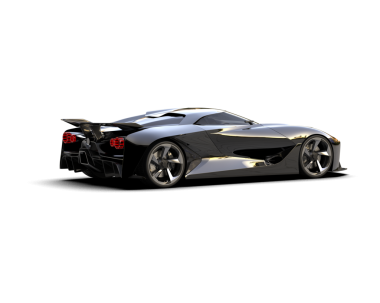 siyah arkaplan üzerinde modern araba 3 boyutlu görüntüleme