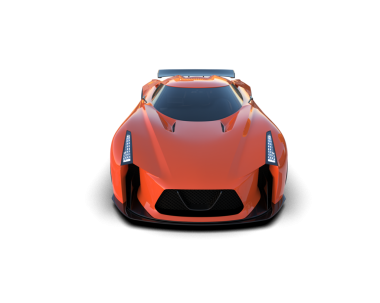 kırmızı modern süper spor araba - üst görünüm. 3 Boyutlu Hazırlama