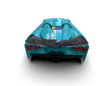 Beyaz arkaplanda gelecekçi uzay gemisi