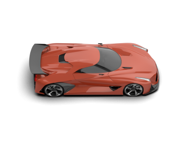 Beyaz arka plan üzerinde izole kırmızı spor araba