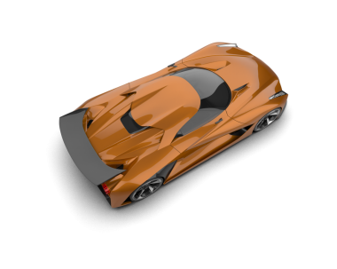 modern araba beyaz arka planda izole edildi. 3 boyutlu görüntüleme