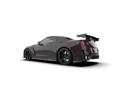 Şeffaf arkaplanda spor araba 