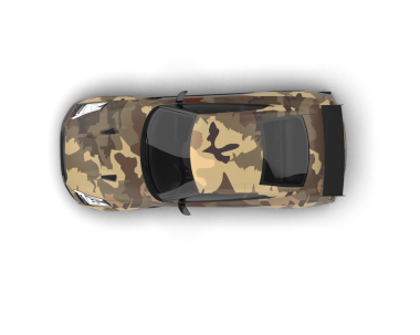 Şeffaf arkaplanda spor araba 