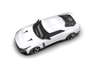 Şeffaf arkaplanda spor araba 