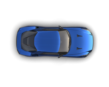 Şeffaf arkaplanda spor araba 