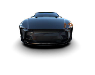 Şeffaf arkaplanda spor araba  