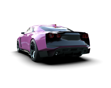 Şeffaf arkaplanda spor araba  