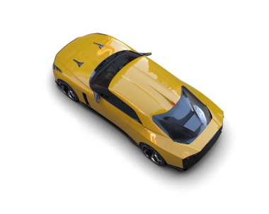 Şeffaf arkaplanda spor araba  