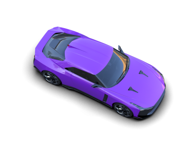 Şeffaf arkaplanda spor araba   