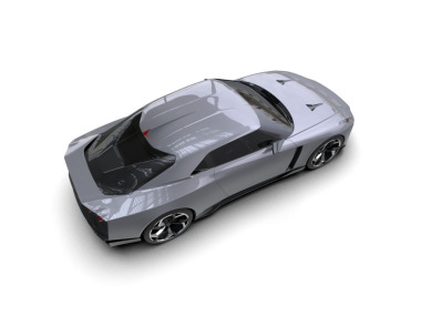 Şeffaf arkaplanda spor araba    
