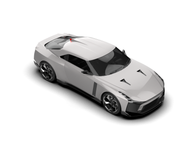 Şeffaf arkaplanda spor araba    