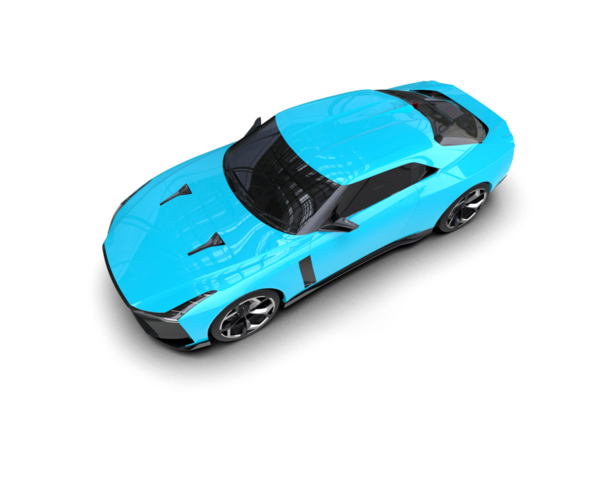 Şeffaf arkaplanda spor araba    