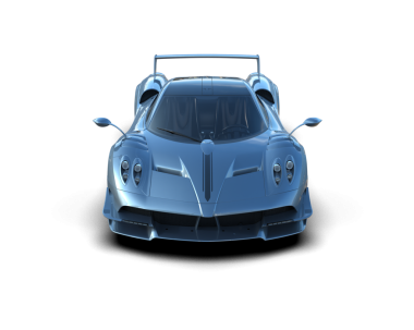 Şeffaf arka planda modern spor araba  