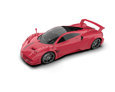 Şeffaf arka planda modern spor araba  