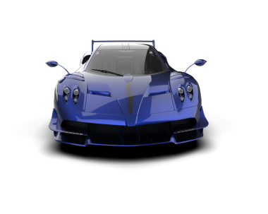 Şeffaf arka planda modern spor araba  